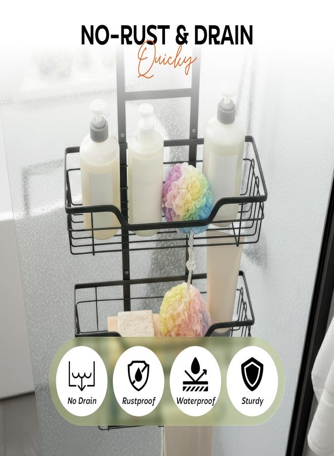 MIORAH Hanging Shower Caddy for Bathroom | Bathroom Organiser Without Drill | Bathroom Accessories Storage Organizer - Image 3